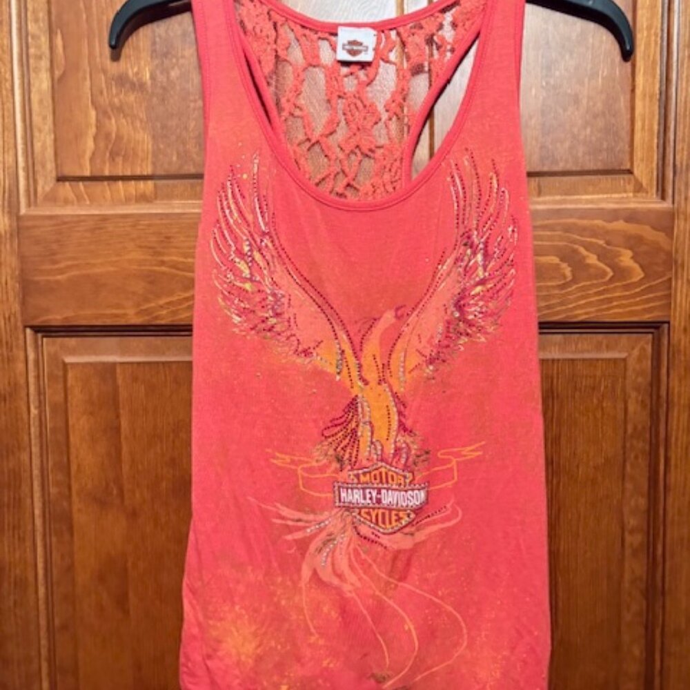 Women's Harley Davidson Tank top - Orange Size M